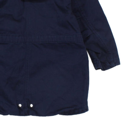 Boys Jacket Hooded Full Zip Navy Cotton