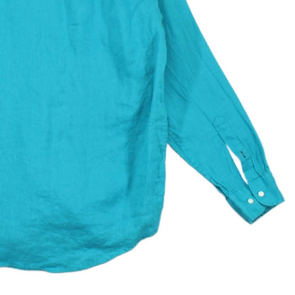 Mens Linen Shirt Long Sleeve Button Up
