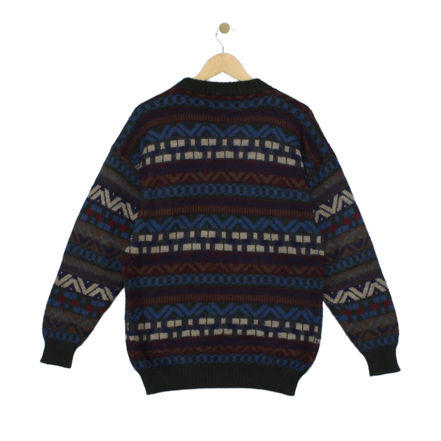 Mens Fair Isle Jumper  Patterned Knit