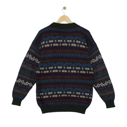 Mens Fair Isle Jumper  Patterned Knit