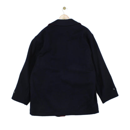 Mens Wool Jacket Full Zip Button Up Long Sleeves