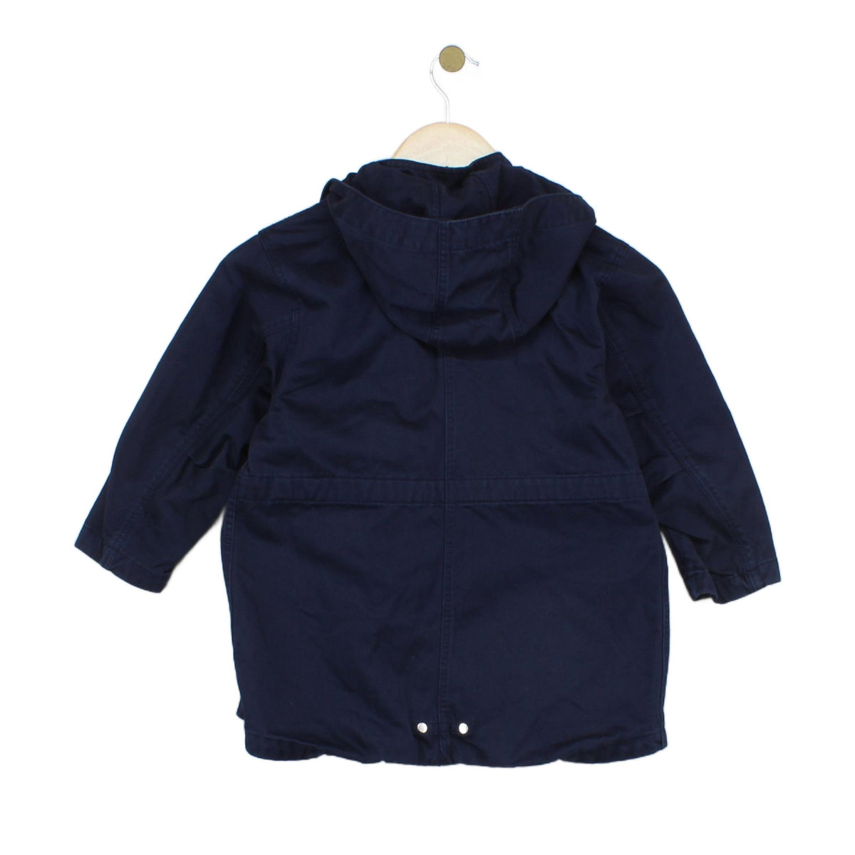 Boys Jacket Hooded Full Zip Navy Cotton
