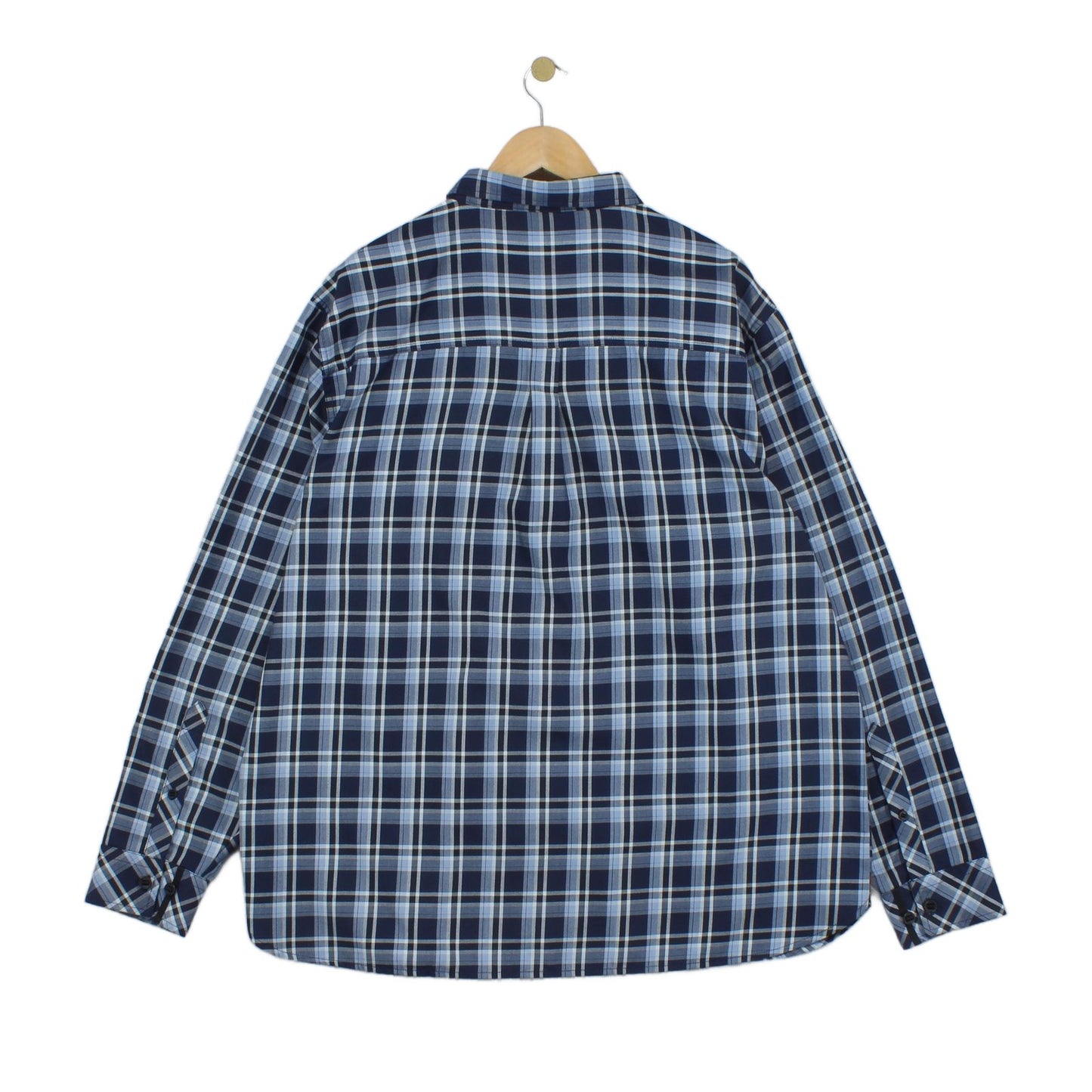 Mens Check Shirt Long Sleeve Button Up