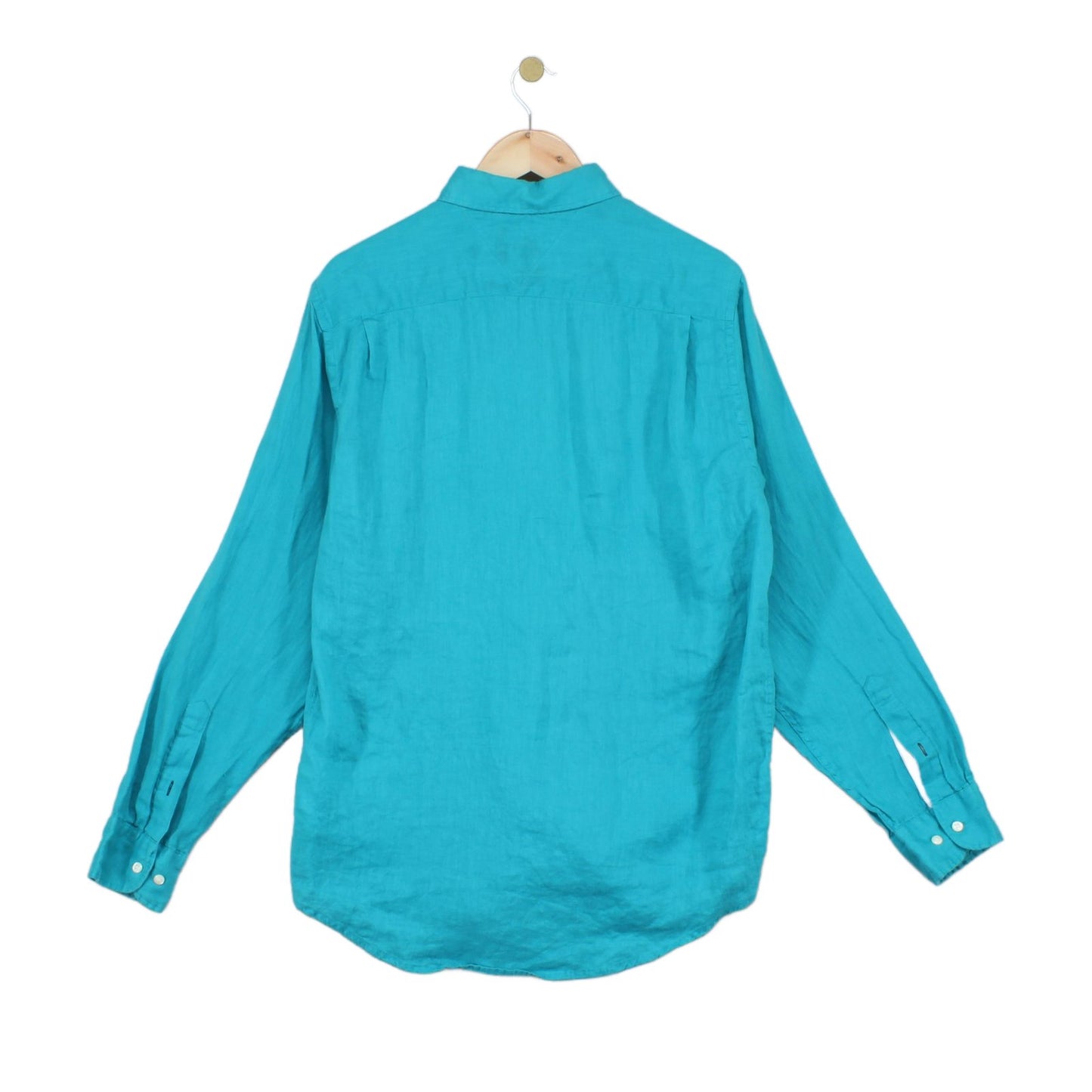 Mens Linen Shirt Long Sleeve Button Up