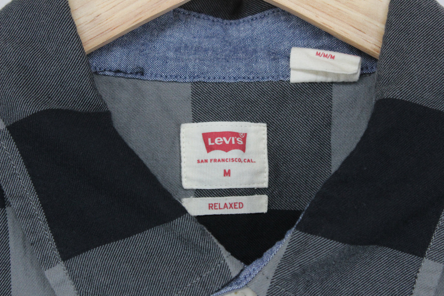 Mens Check Shirt Long Sleeve Relaxed