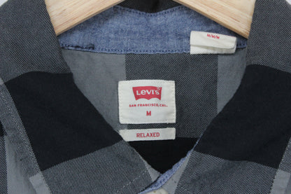 Mens Check Shirt Long Sleeve Relaxed