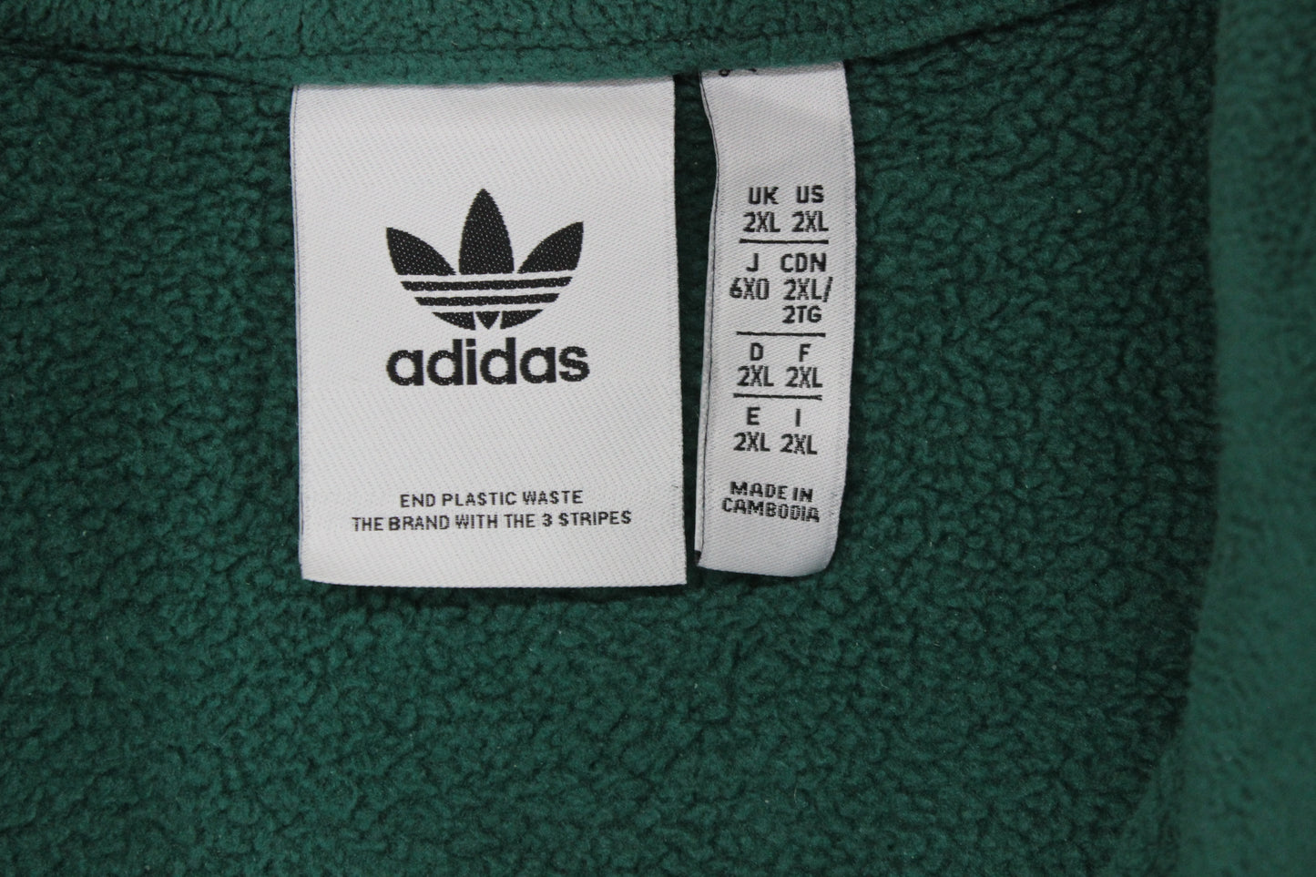 Mens 1/4 Zip Fleece Trefoil Retro