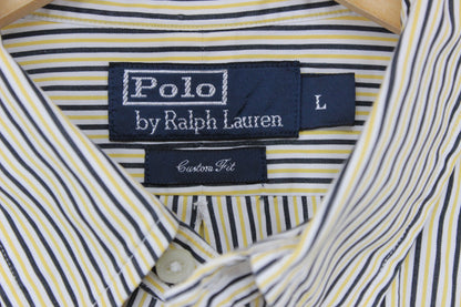 Mens Striped Shirt Button Up Custom Fit
