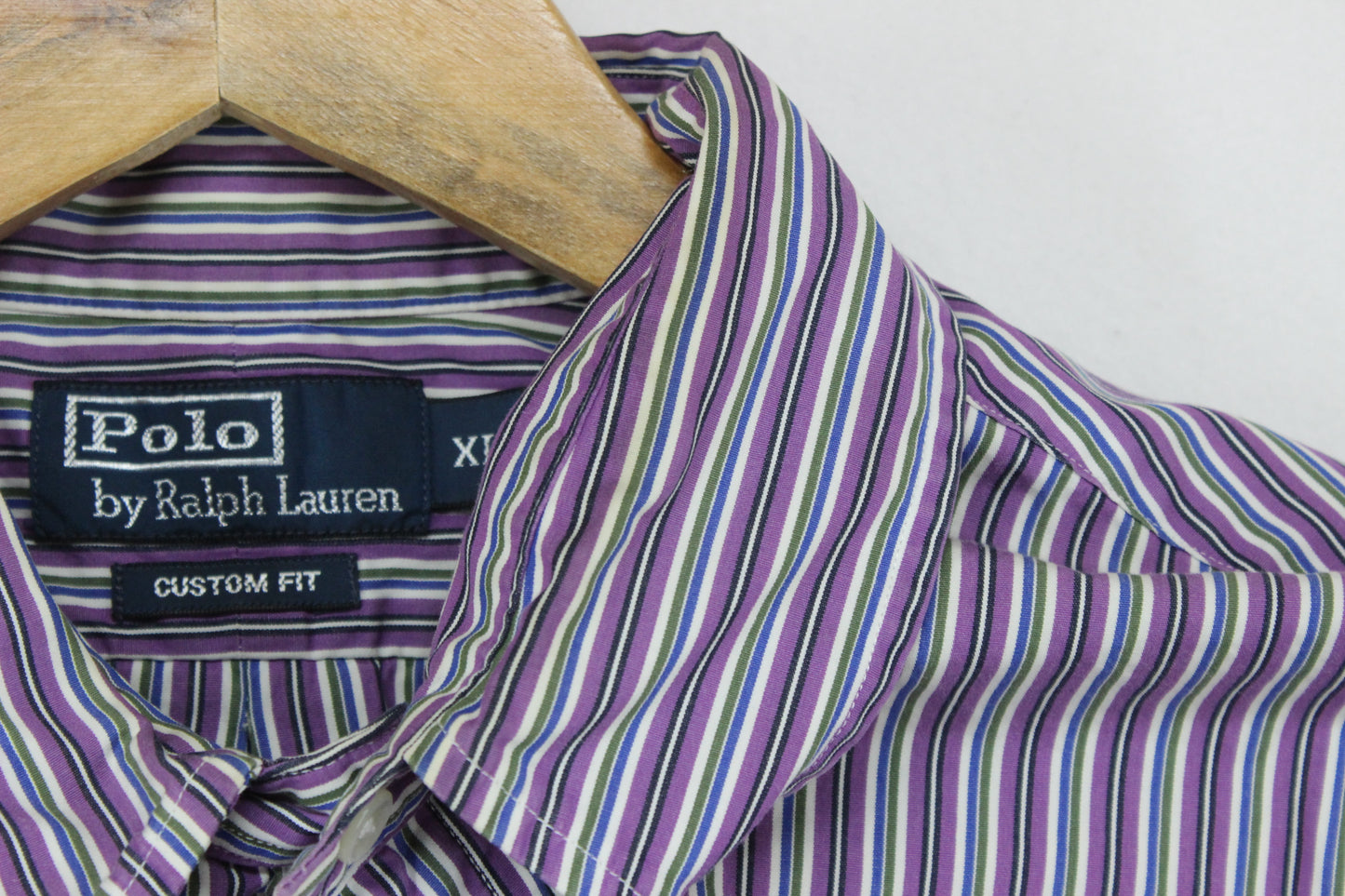 Mens Striped Shirt Custom Fit Button Up