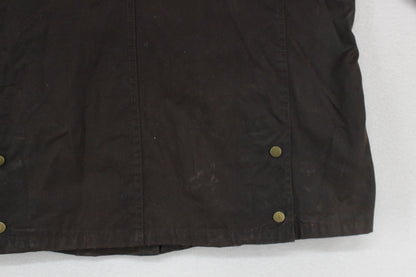 Womens Waxed Jacket Corduroy Collar Paisley Lining