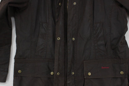 Womens Waxed Jacket Corduroy Collar Paisley Lining