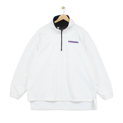 Mens 1/4 Zip Sweatshirt Oversized Retro