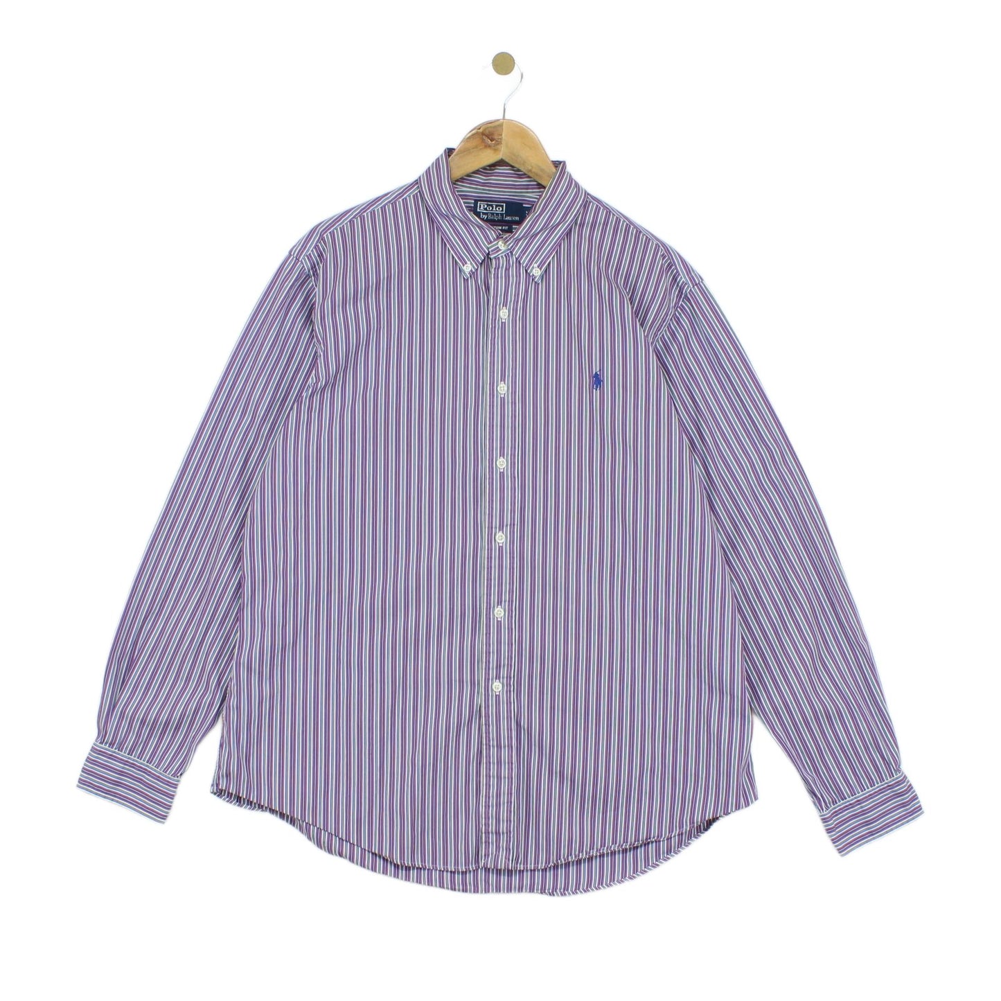 Mens Striped Shirt Custom Fit Button Up