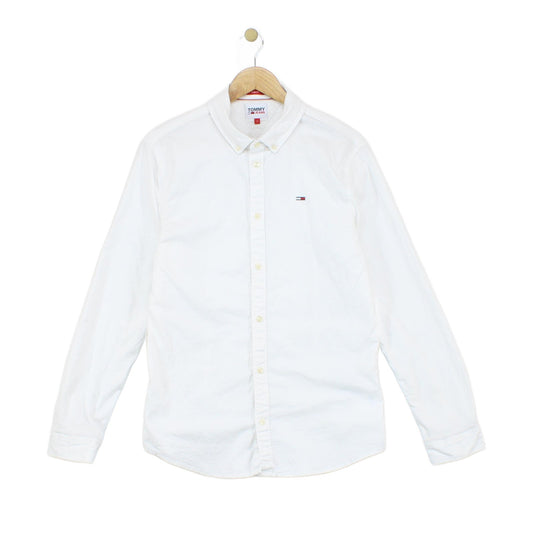 Mens Oxford Shirt Stretch Slim Fit Long Sleeve