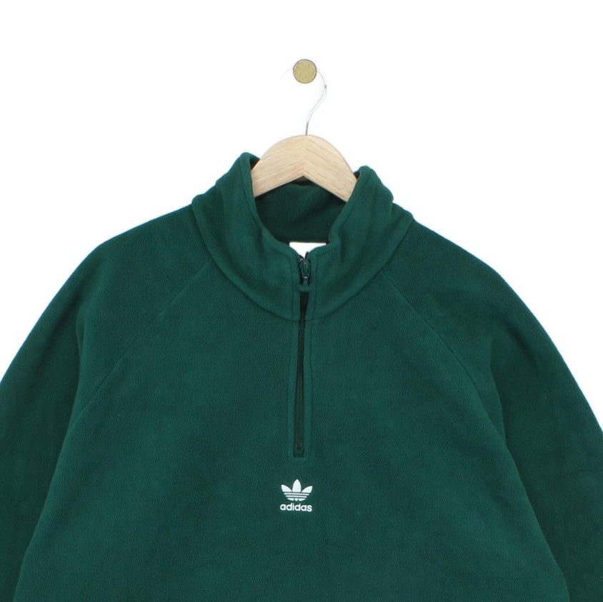Mens 1/4 Zip Fleece Trefoil Retro