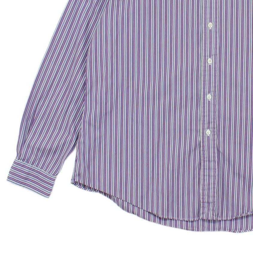 Mens Striped Shirt Custom Fit Button Up