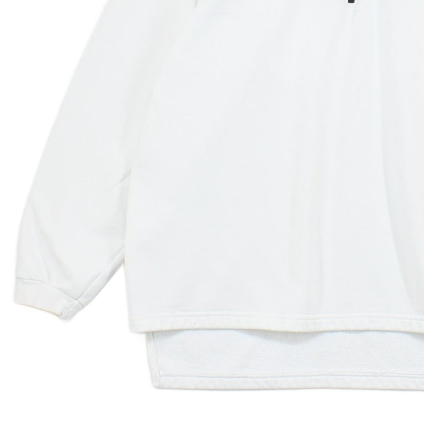 Mens 1/4 Zip Sweatshirt Oversized Retro