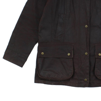 Womens Waxed Jacket Corduroy Collar Paisley Lining
