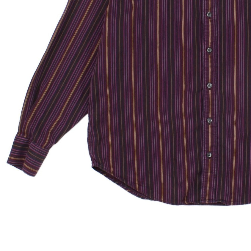 Mens Striped Shirt Button Up