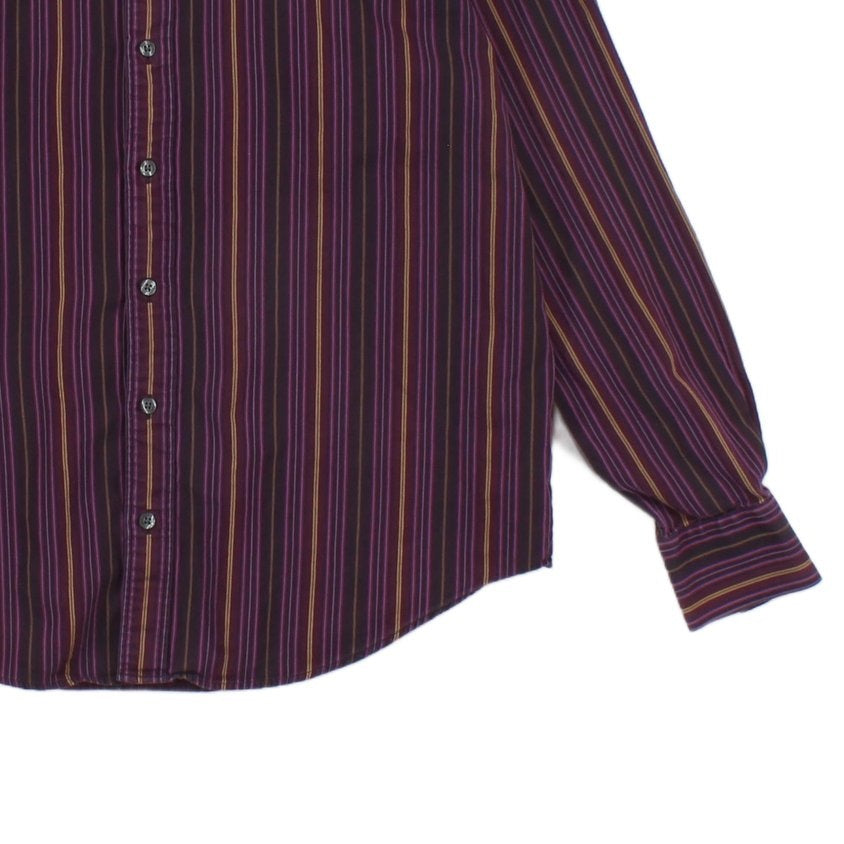 Mens Striped Shirt Button Up