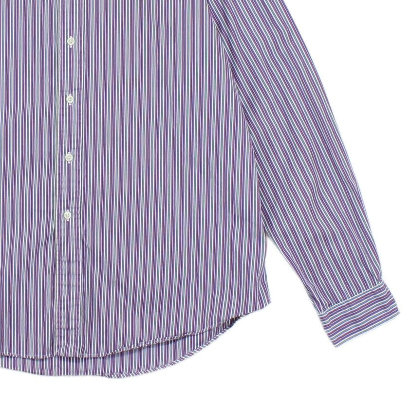 Mens Striped Shirt Custom Fit Button Up