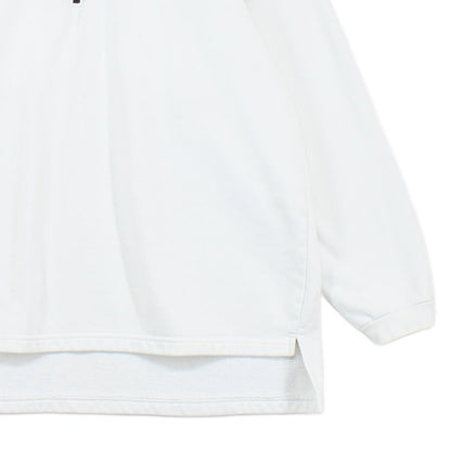 Mens 1/4 Zip Sweatshirt Oversized Retro