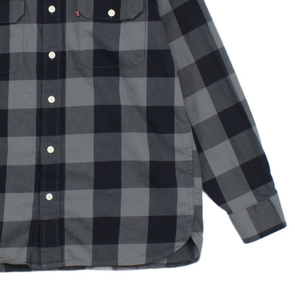 Mens Check Shirt Long Sleeve Relaxed