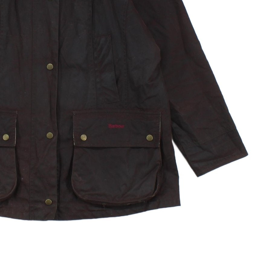 Womens Waxed Jacket Corduroy Collar Paisley Lining
