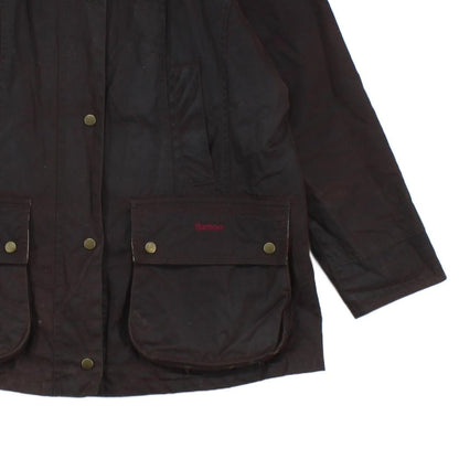 Womens Waxed Jacket Corduroy Collar Paisley Lining