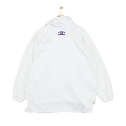 Mens 1/4 Zip Sweatshirt Oversized Retro