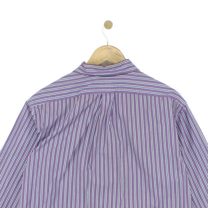 Mens Striped Shirt Custom Fit Button Up