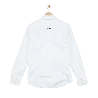 Mens Oxford Shirt Stretch Slim Fit Long Sleeve