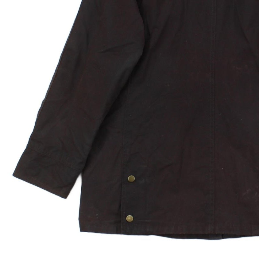 Womens Waxed Jacket Corduroy Collar Paisley Lining