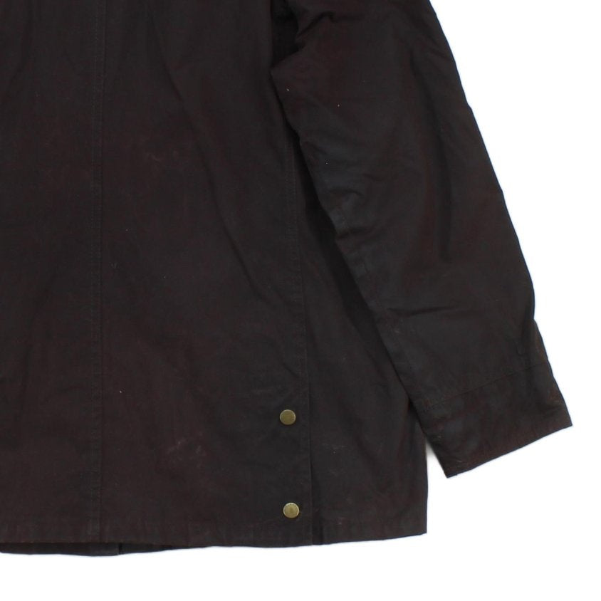 Womens Waxed Jacket Corduroy Collar Paisley Lining