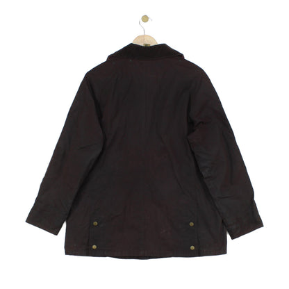 Womens Waxed Jacket Corduroy Collar Paisley Lining