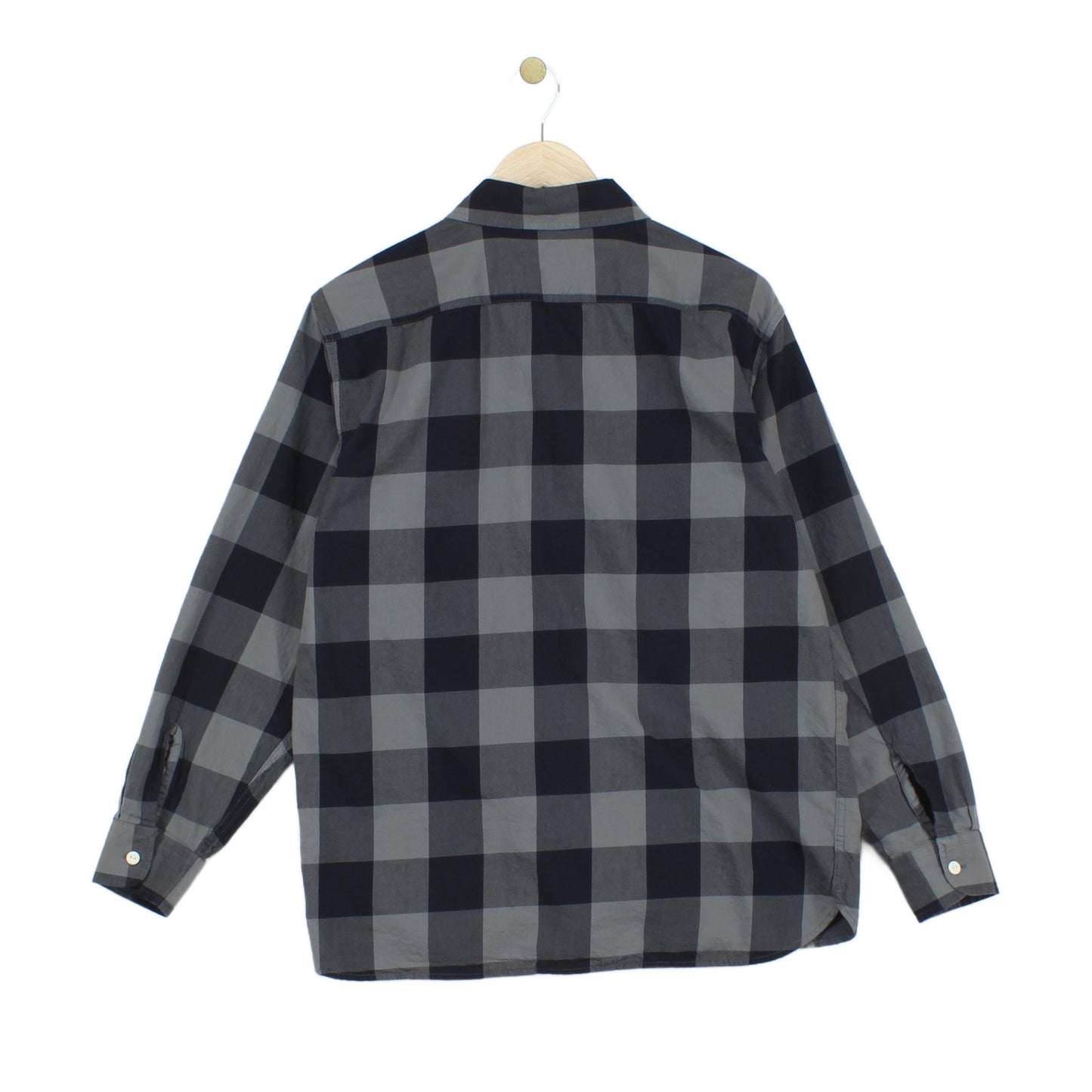 Mens Check Shirt Long Sleeve Relaxed