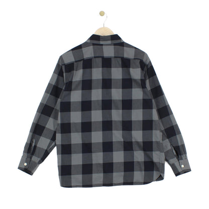Mens Check Shirt Long Sleeve Relaxed