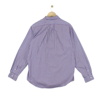 Mens Striped Shirt Custom Fit Button Up