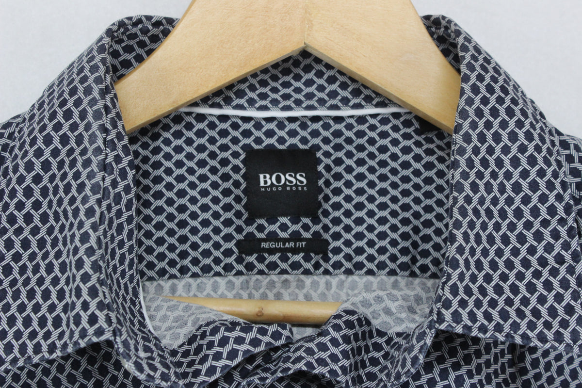 Mens Shirt Long Sleeve Button Up Pattern