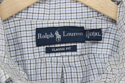 Mens Check Shirt Classic Fit Long Sleeve