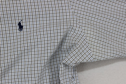 Mens Check Shirt Classic Fit Long Sleeve