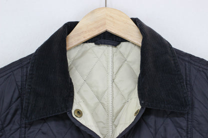 Womens Quilted Jacket Button Front Outerwear Lightweight
