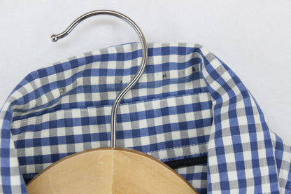 Mens Check Shirt Button Up Short Sleeve