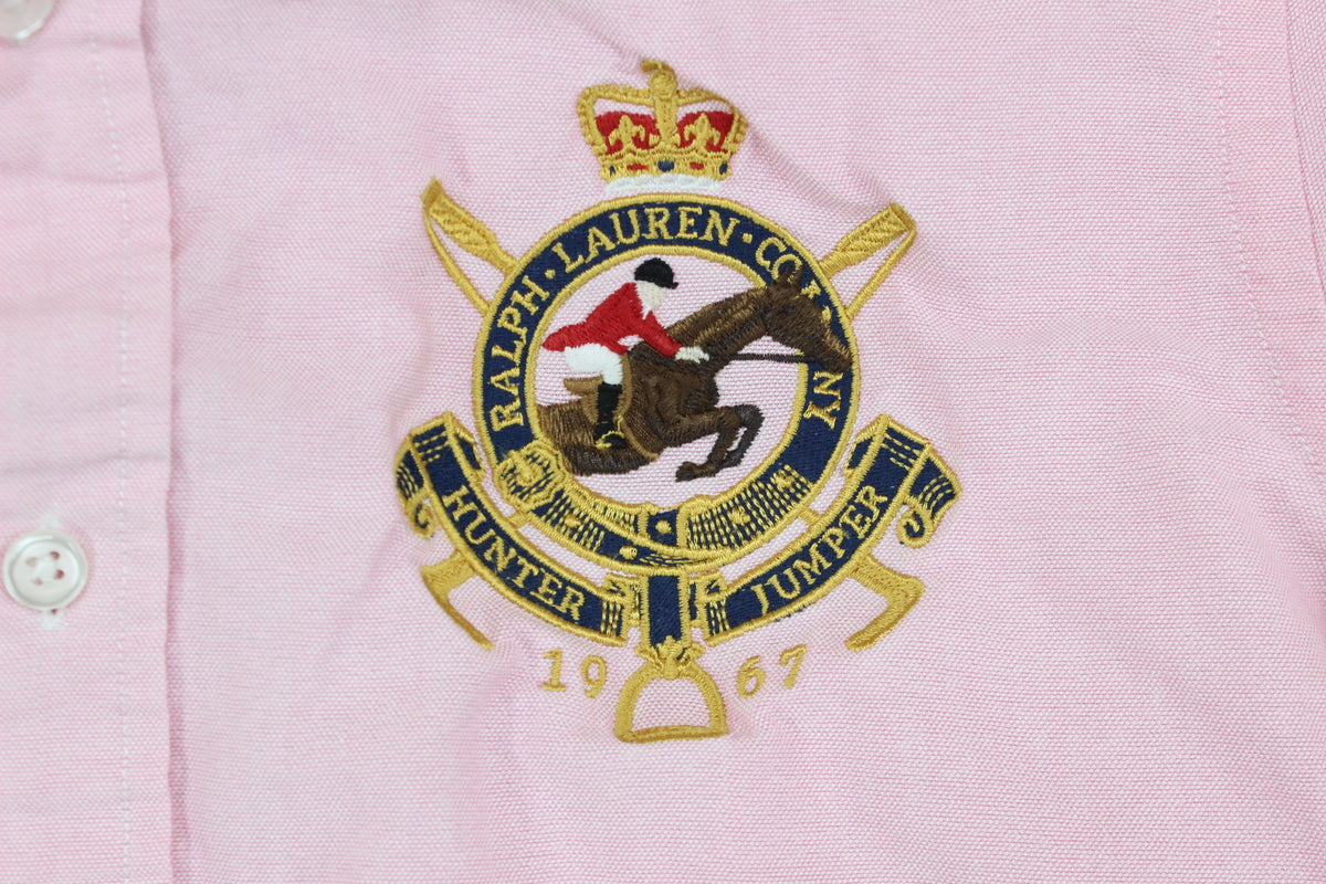 Womens Oxford Shirt Embroidered Logo Cotton