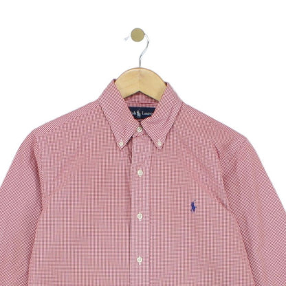 Mens Shirt  Button Down Long Sleeve Check