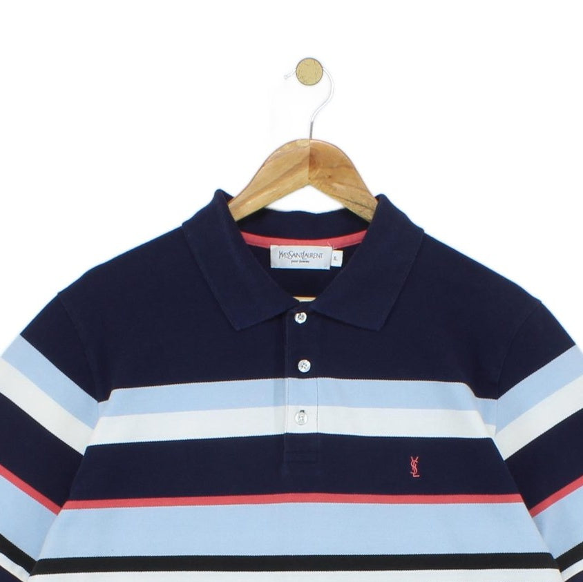 Mens Striped Polo Shirt Short Sleeve