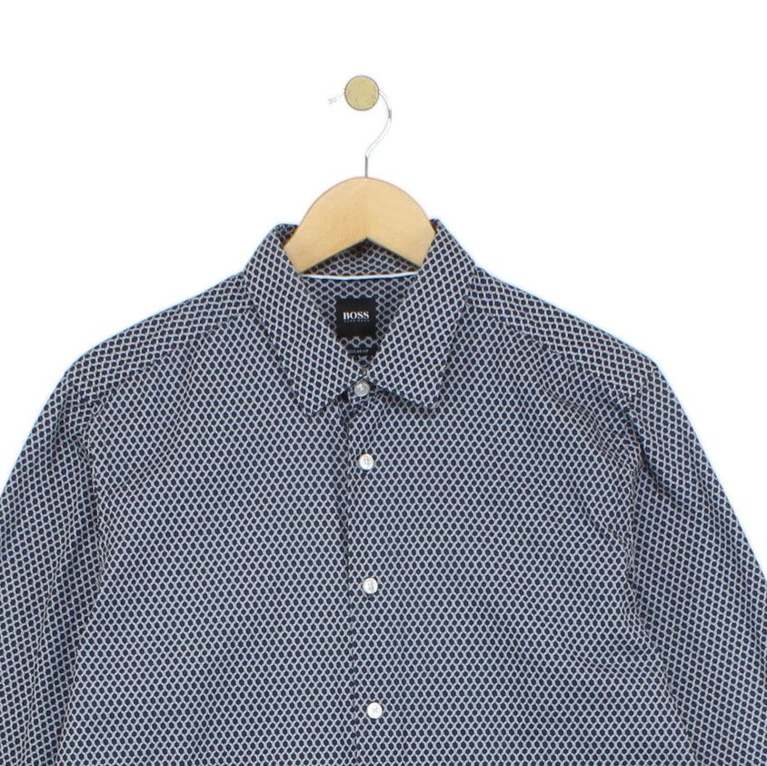 Mens Shirt Long Sleeve Button Up Pattern