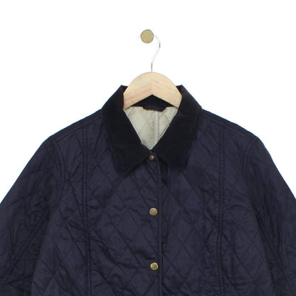 Womens Quilted Jacket Button Front Outerwear Lightweight