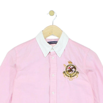 Womens Oxford Shirt Embroidered Logo Cotton