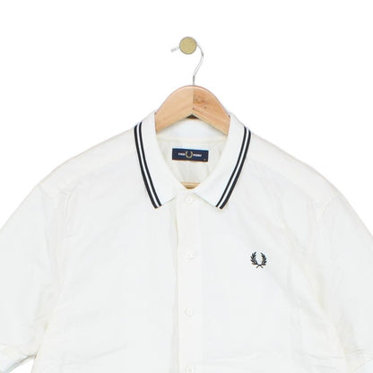 Mens Canvas Shirt Short Sleeve Classic Collared